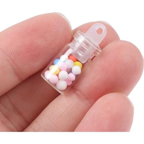 2Pcs/Set New Cheap Glass Bottle Dollhouse Decor Accessories Creative Drift Bottle Wishing Bottle Glass Bottle Wholesale Kids Toy