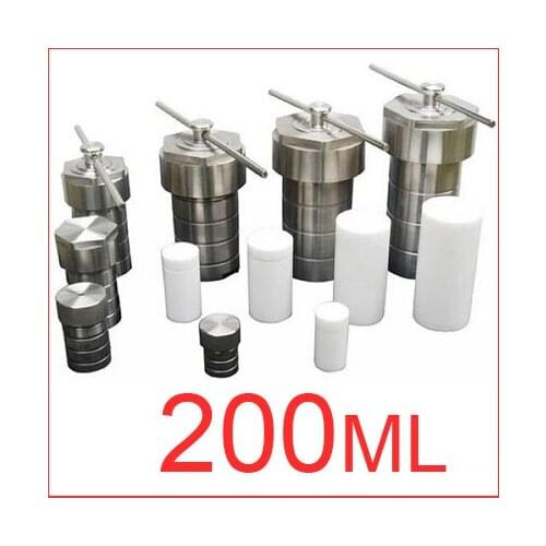 200ml,polytef lined Hydrothermal synthesis reactor,PTFE lined vessel,F4 inner sleeve,High pressure digestion tank