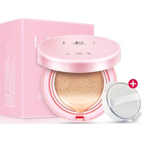 3 Colors Air Cushion BB Cream Concealer Moisturizing Foundation Makeup Whitening Face Beauty Makeup Brighten 15g + 15g Refill