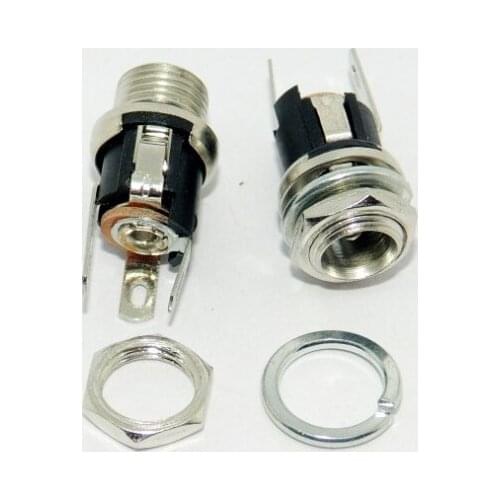 5pcs 10pcs Metal DC-025M 5.5 * 2.1MM DC socket metal power socket connector female plug adapter DC power socket