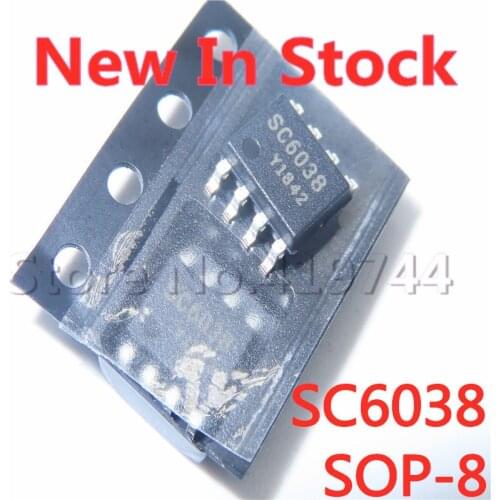 5PCS/LOT SC6038 SOP-8 dual-cell lithium battery charging chip In Stock NEW original IC