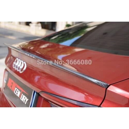 Car Styling Carbon Fiber Material Rear Roof Spoiler Tail Trunk Wing Boot Lip Molding For Audi A5 4Doors Sedan 2017 2018 2019
