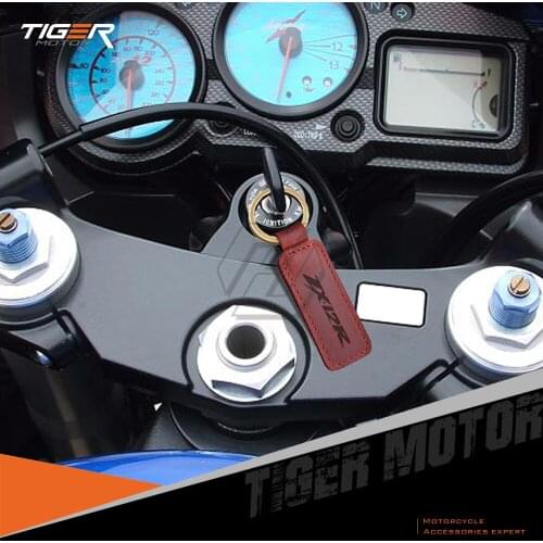 For Kawasaki ZX12R ZX-12R Key Chain Motorcycle Keychain Cowhide Key Ring