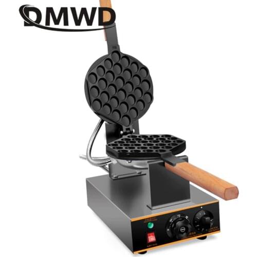 DMWD Commercial Electric Egg bubble waffle maker with non-stick pan muffin Eggettes puff bubble egg cake oven machine 110V/220V