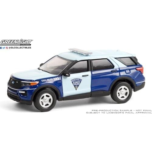 GreenLight 1:64 2020 Ford Interceptor Utility Blue Alloy Metal Diecast Cars Model Toy Vehicles For Children Boy Toys gift