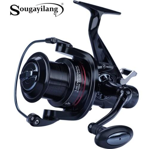 Sougayilang KM Series Spinning Fishing Reel 4.9:1/5.2:1 Fishing Wheel 15KG Max Drag Power Fishing Wheel Carp Fishing Tackle Tool