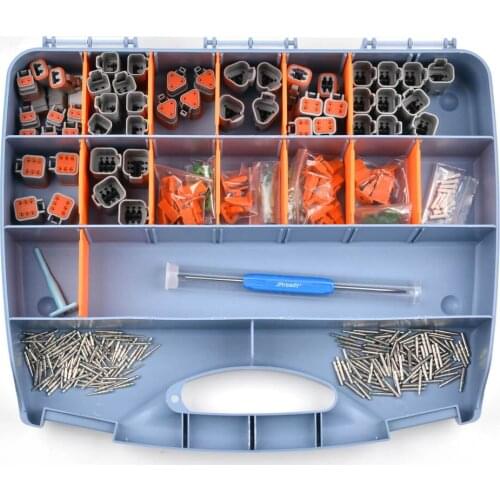 JRready DT Series Connector Kit 332PCS Gray Connectors 14-16 Gauge SOLID CONTACTS
