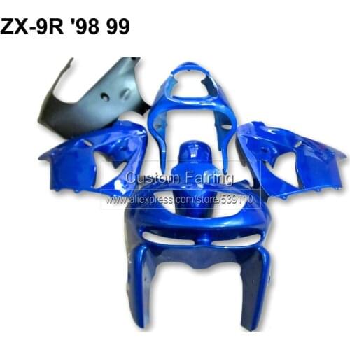 Motorcycle fairining kit for Kawasaki ZX9R zx 9r 1998 1999 Ninja 98 99 blue black fairing kit CV07