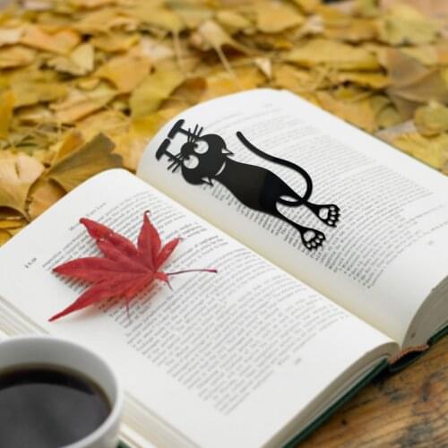 Creative Funny Hollow Cat Pattern Book Page Bookmark Stationery Learning Supply