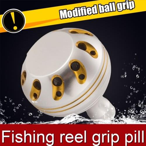 Metal Fishing Reel Handle Knob Aluminum Alloy Fishing Reel DIY Handle Modified Grip Pill Spinning Wheel Fishing Tackle