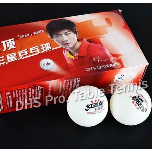 DHS 3-star D40+ table tennis ball Original 3 star seamed new material ABS plastic ping pong balls poly