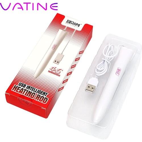 VATINE Smart Thermostat Pussy 45 Celsius Vagina Warmer USB Heating Rod for Masturbators Heated Bar Stick Sex Toys for Men