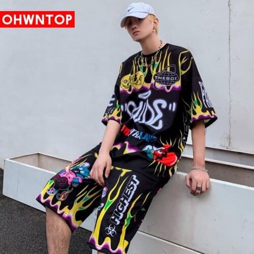 OHWNTOP Oversized Men's T-Shirts