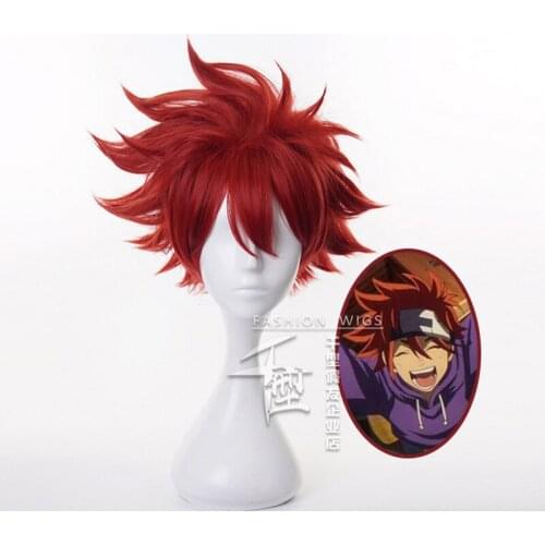 Anime SK8 the Infinity Reki Red Short Wig Cosplay Costume Heat Resistant Synthetic Hair SK∞ Party Wigs