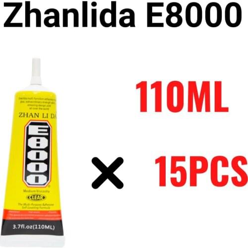 15PCS Pack Zhanlida 110ML E8000 Clear Contact Adhesive Toys Diamond Flower Ornaments Handicrafts Glue