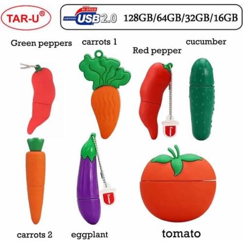 Today On Sale: Vegtables USB flash drive 64GB 32GB 16GB Flash pendrive cartoon usb flash disk memory card
