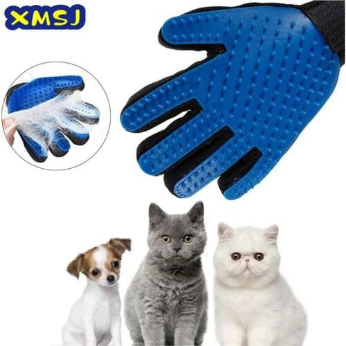 Dog Cat Pet Combs Grooming Deshedding Brush Gloves Effective Cleaning Back Massage Animal Bathing Fur Hair Removal