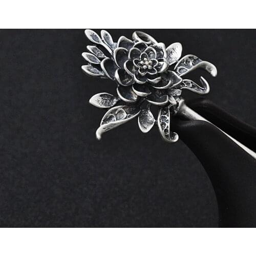 Vintage Hair Sticks 925 Sterling Silver Hairpins Antique Silver Hair Jewelry Hair Accessories For Women Mothers Gift