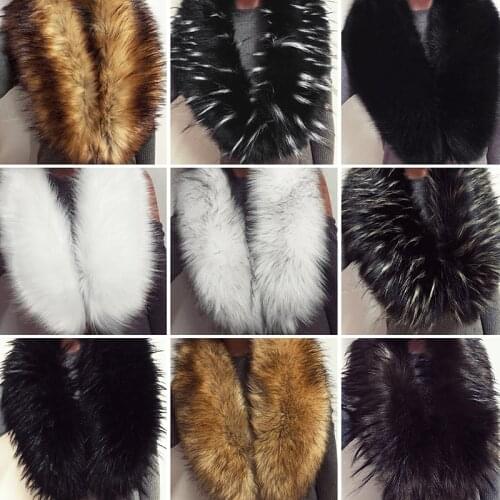 Fashion Imitation Fox Fur Collar Faux Fur Collar Winter Warm Straight Collar Women Fur Shawl Fur Decor Shawls
