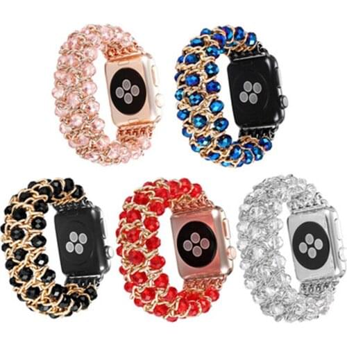 Jewelry Bracelet Watch Bands for Apple Watch Band 38mm/40mm 42mm/44mm iwatch Series 6 5 4 3 2 1 SE Replacement Wristbands Strap