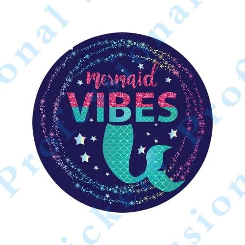 Funny stickers Mermaid Vibes Sticker Laptop Cup Cooler Beach Car Vehicle Window Bumper Decal Motorcycle Vinyl Decals