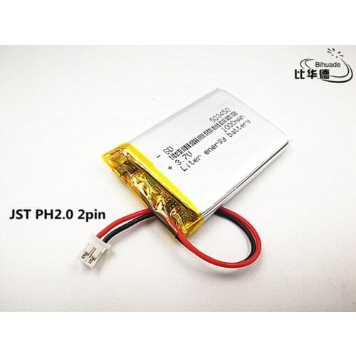 1pcs/lot JST PH 2.0mm 2 pi Good Qulity 3.7V,1000mAH,503450 Polymer lithium ion / Li-ion battery for TOY,POWER BANK,GPS,mp3,mp4