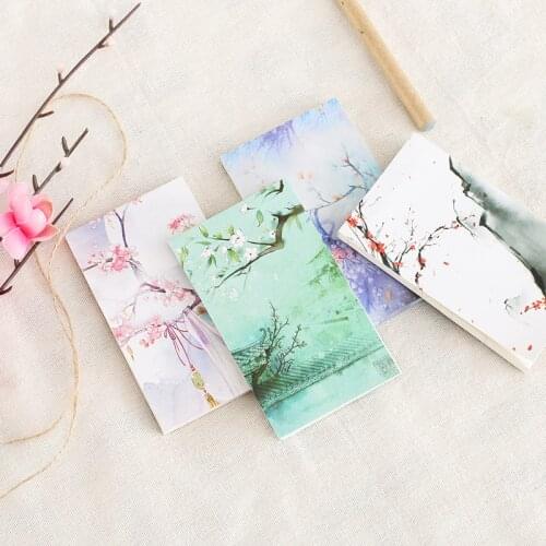 1Pcs Chinese Style Creative Aesthetic Portable Notebook Can Tear Beautiful Color Page Notebook Notes School Office Supplies