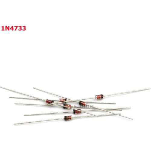 100PCS/Lot 1n4733 IN4733 1N4733 4733 Regulator Diode 1W 5.1V Wholesale Electronic