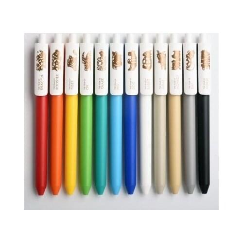 Press Black gel pen Zodiac signs constellations personality 12pcs