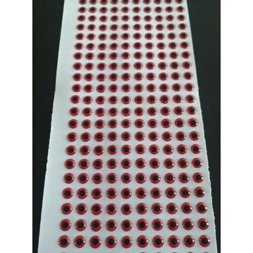 300pcs 6mm Hot Red 3D soft Holographic fishing lure eyes Fly Tying Crafts