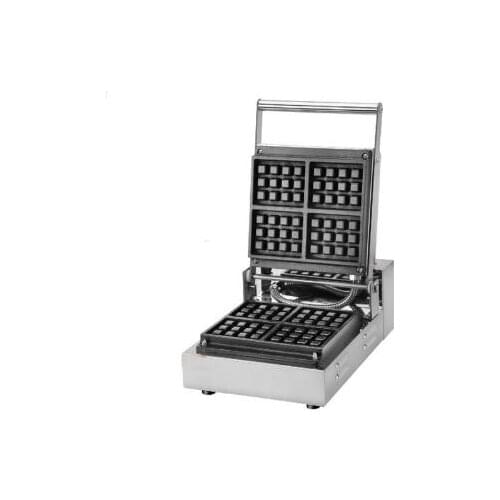 Commercial Use Non-stick 220v Electric 4 pcs Square Belgium Belgian Waffle Stick Baker Maker Iron Machine