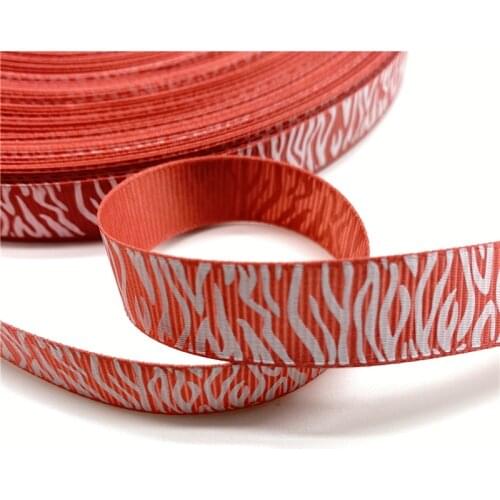 5Yards 15mm Grosgrain Ribbon Leopard Pattern For Christmas Wedding Decoration DIY Sewing Handmand Craft Accessories #14