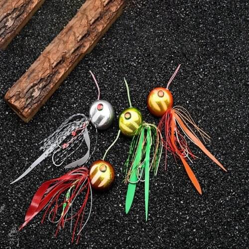 Tenya Kabura Pesca Slider Snapper/Sea bream Jig head with skirt jigging lure Luminous 150g/120g/100g/80g/60g/40g