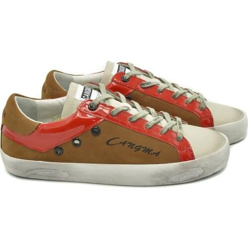 CANGMA Luxury Brand Man Brown Designer Shoes Casual Genuine Leather Sneakers Lady Breathable Shoes Footwear Male 2021