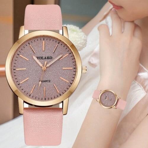 New Women Watch Luxury Brand Simplicity Dial Fashion Leather Wristwatch Quartz Clock Casual Womens Dress Watches reloj mujer