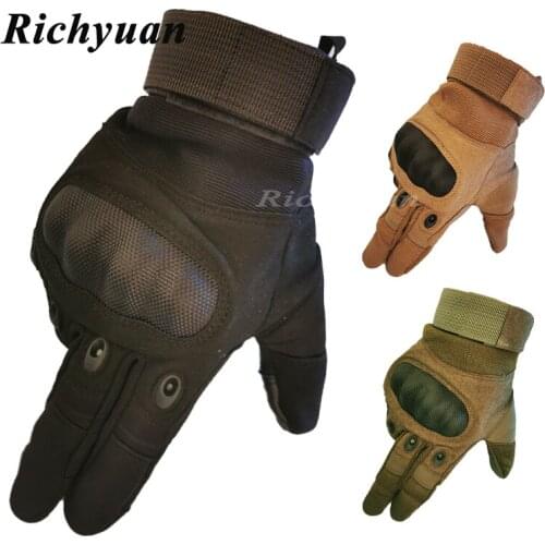 Black Mens Tactical Gloves Military Full Finger Police Paintball Mittens Outdoor Sport Combat Fashion Gloves Women Army Gloves