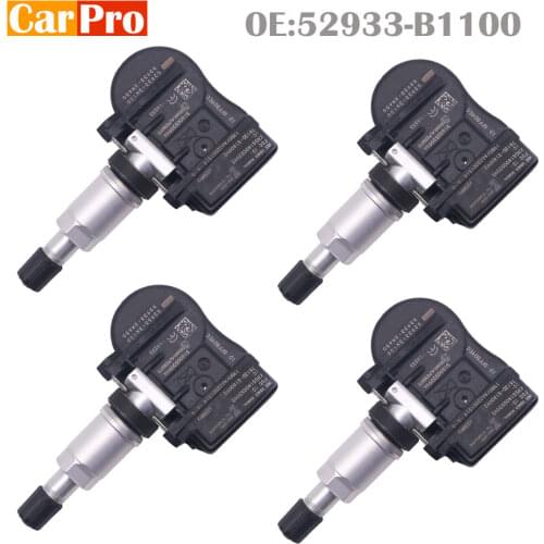 4 Pieces Tire Pressure Sensor TPMS 529332-M650 52933-B1100 52933-3N100 for Hyundai Santa fe Equus Genesis Accent for Kia 433MHZ