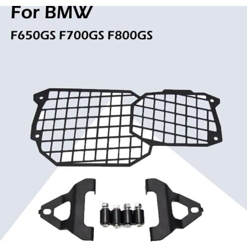 For BMW F650GS F700GS F800GS Adventure 2008-2017 2018 Front Headlight Guard Cover metal net/Clear Lens Head Light Lamp Protecto