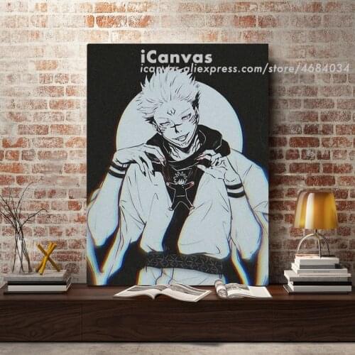 Sukuna Jujutsu Kaisen Anime Canvas Home Decor Prints Dorm Living Room Bedroom Painting Wall Art Decoration Poster