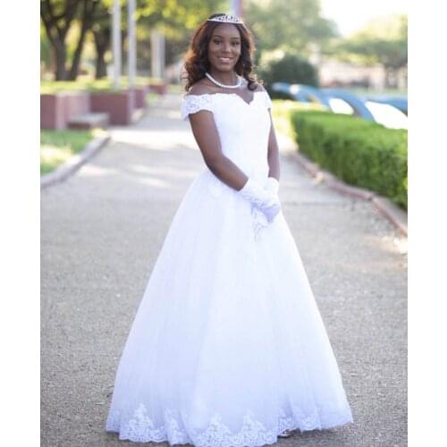 JIERUIZE vintage lace appliques off the shoulder Wedding Dresses lace up back Wedding Gowns Bride Dress robe de mariee