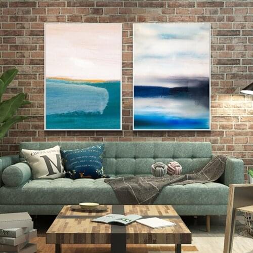 Blue Painting Landscape Home HD Print Canvas Poster Decor Modular Cartoon Pictures Modern Nordic Style Living Room Wall Art