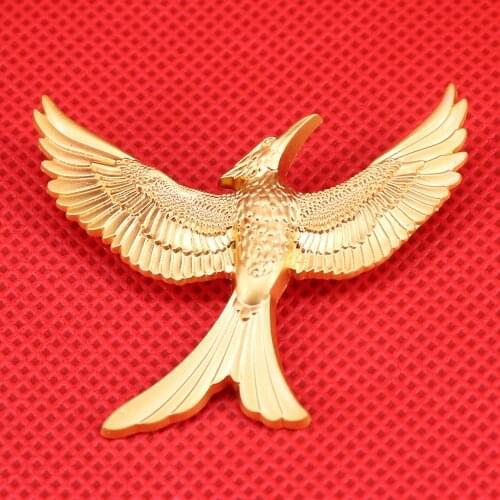 Flying bird pin gold falcon brooch birds wildlife pins nature lovers gift flamingo badge animal jewelry men jacket accessories