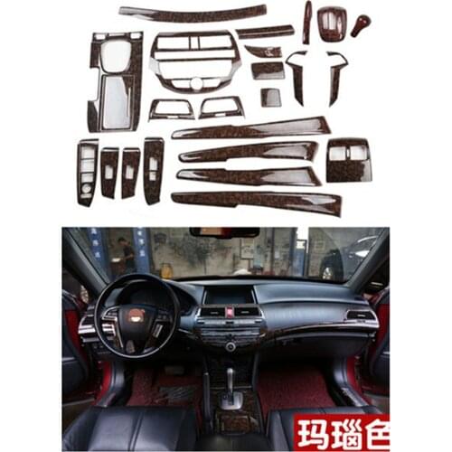 1lot Car stickers ABS Agate grain inside decoration cover for 2008-2013 HONDA Accord 8 MK8