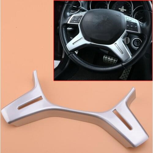 ABS Silver Inner Steering Wheel Cover Trim Fit for Mercedes Benz ML W166 2012 2013 2014 2015 GL X166 2013 2014 2015