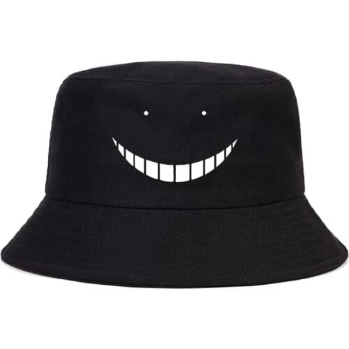 Anime Assassination Classroom Summer Hat Women Men Panama Bucket Cap The Design Flat Visor Harajuku Bucket Hat Fisherman Hat