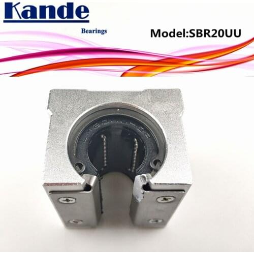 Kande Bearings 4pcs SBR20UU SBR20 UU SBR20 Open Bearing block CNC parts slide for 20mm linear guide SBR20 20mm SME20UU SME SBR