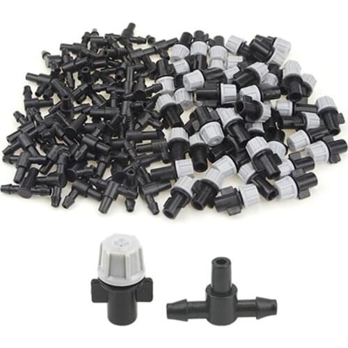 Practical 100Pcs(50 Pairs)Garden Irrigation Kit Adjustable Atomization Dripper Atomization Connection Tee Joint Water Irrigation