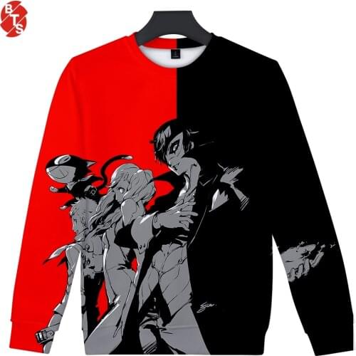 Persona 5 3D Printed O-Neck Sweatshirts Women/Men Fashion Long Sleeve Sweatshirts 2019 Hot Sale Harajuku Streetwear Clothes