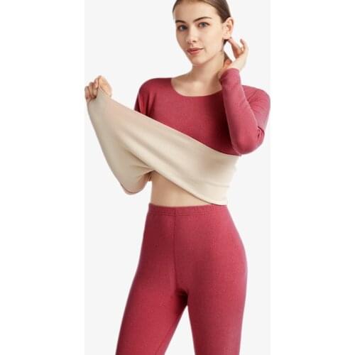 Thick Warm Velvet Pajamas For Women New Autumn Winter Sleepwear Set Seamless Underwear Large Size Pyjamas Female Suit L-3XL