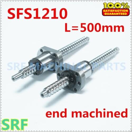 High quality SFS1210 Rolled Ballscrew L=500mm with SFS1210 Ball screw Ball nut end processing for CNC parts